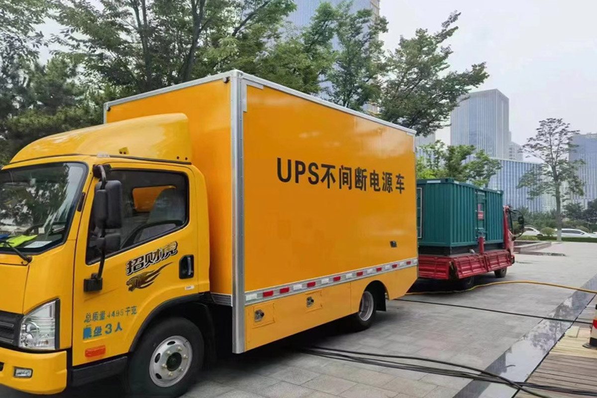 顺城发电机租赁施工现场