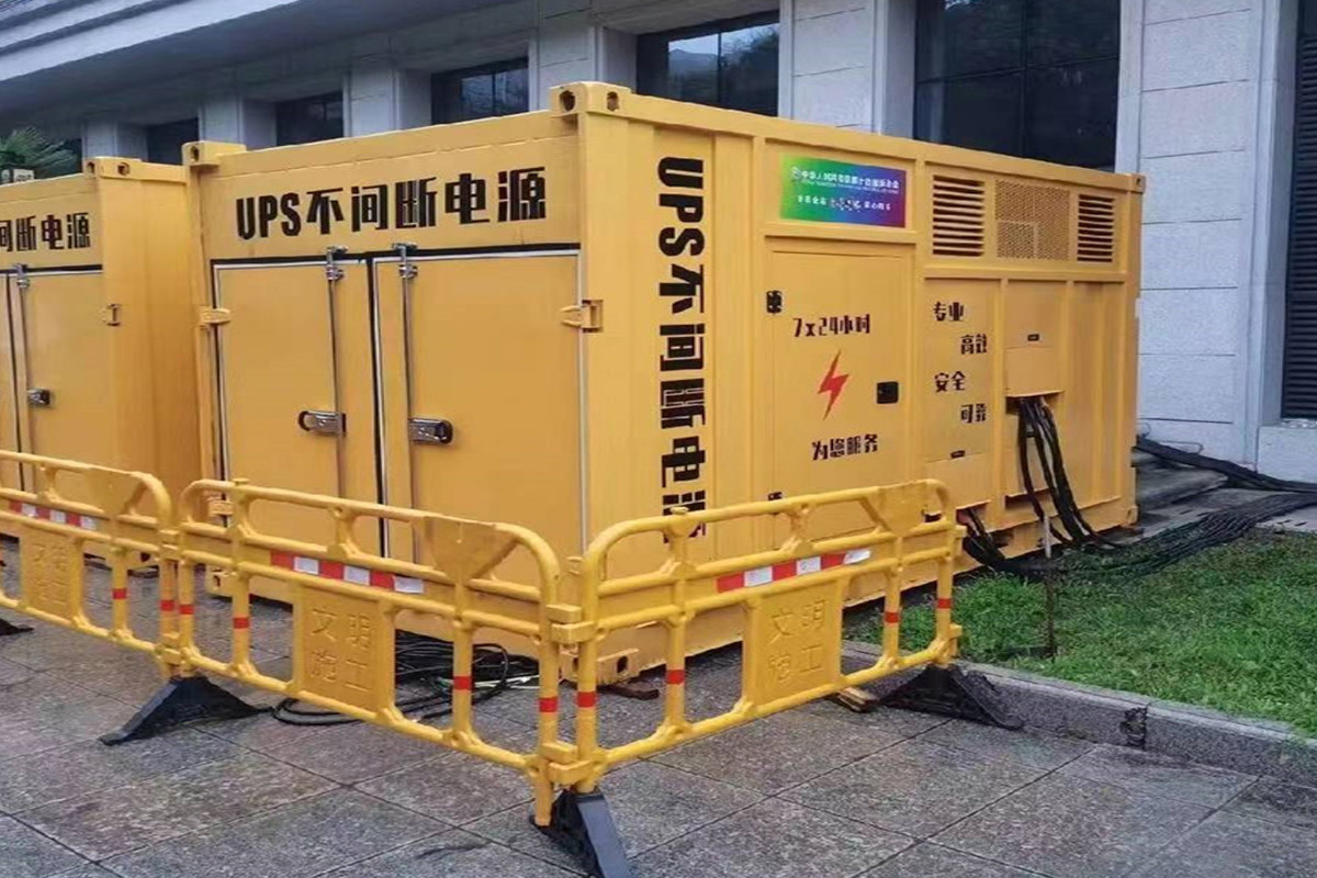 顺城发电机租赁施工现场