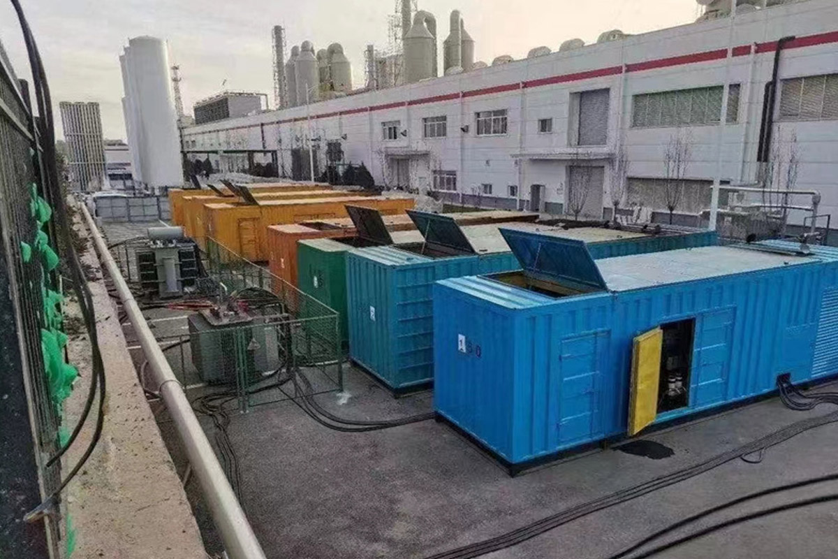 顺城发电机租赁施工现场